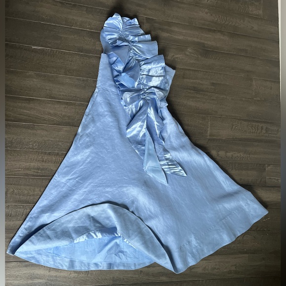 Aje Adelia One-Shoulder Ruffled Dupioni-Trimmed Midi Dress AU 10 US 6 NWT 595$ - Picture 12 of 15